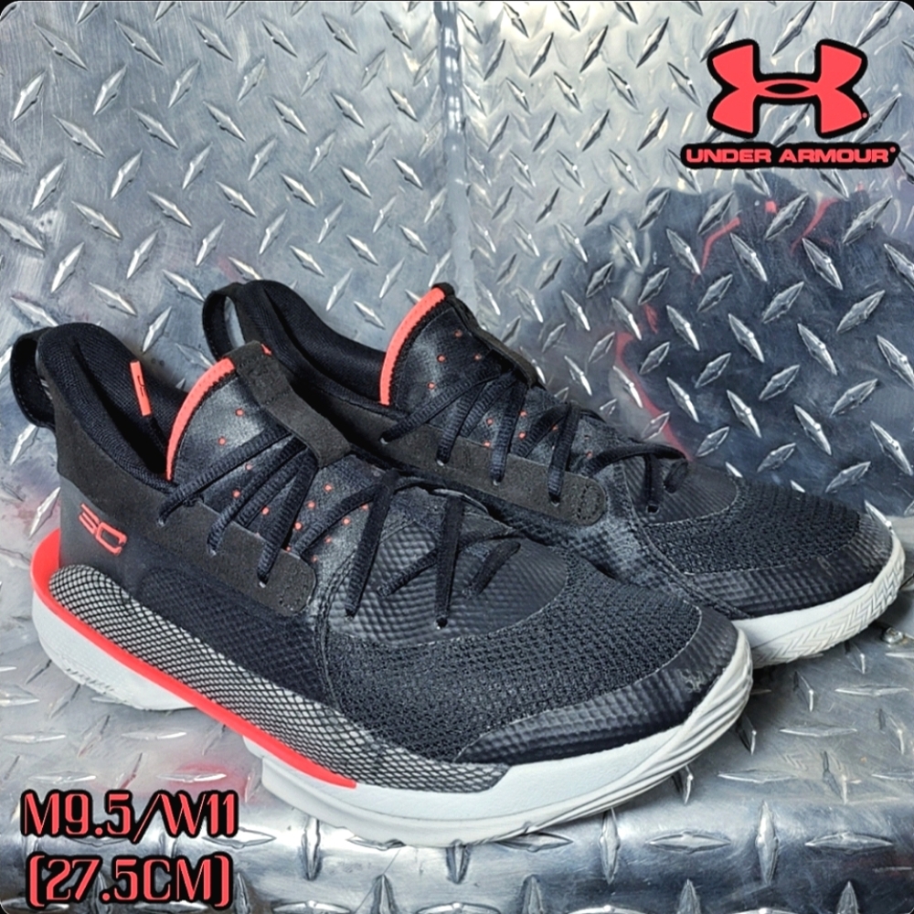 Under Armour Black and Red Athletic Shoes